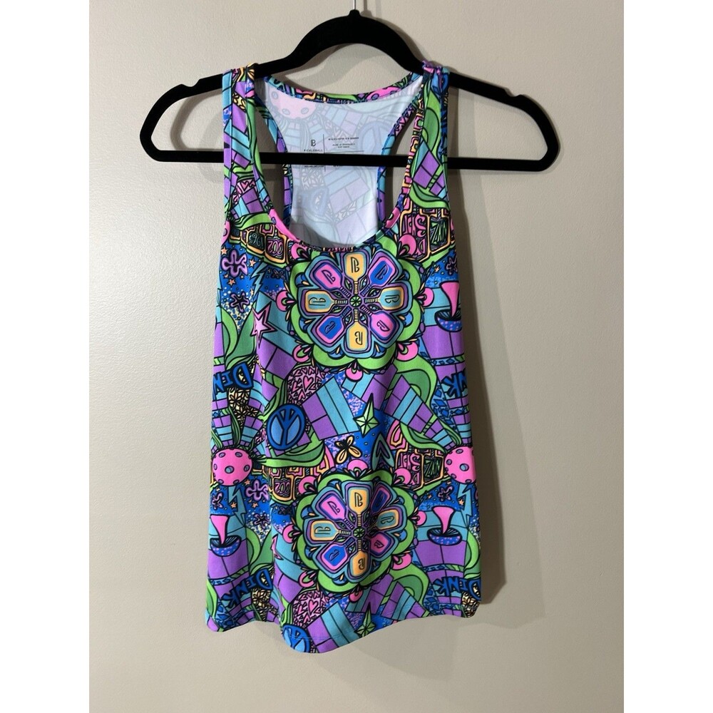 Pickleball Bella Groovy Racerback Tank Top Size Medium Pants
